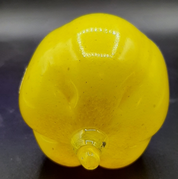 Vintage Rossi Glass Yellow Squash Signed Maria Hand Blown Canada Glass - Picture 5 of 7